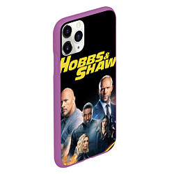 Чехол iPhone 11 Pro матовый Hobbs & Shaw, цвет: 3D-фиолетовый — фото 2