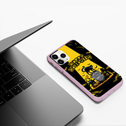 Чехол iPhone 11 Pro матовый Кот на кладбище, цвет: 3D-розовый — фото 2