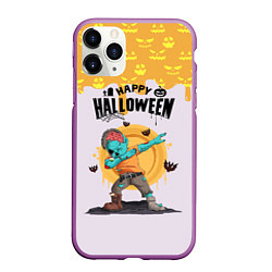 Чехол iPhone 11 Pro матовый Dab zombie halloween, цвет: 3D-фиолетовый