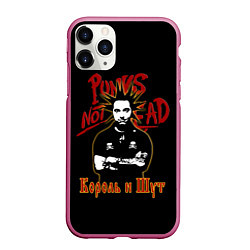 Чехол iPhone 11 Pro матовый Punks Not Dead КиШ, цвет: 3D-малиновый
