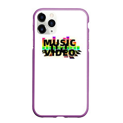 Чехол iPhone 11 Pro матовый Merch - DJ MUSICVIDEO, цвет: 3D-фиолетовый