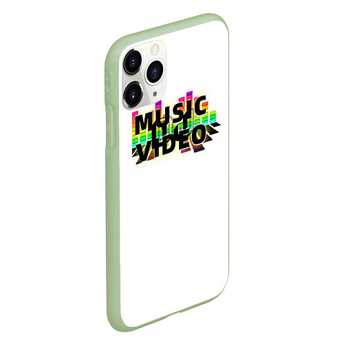 Чехол iPhone 11 Pro матовый Merch - DJ MUSICVIDEO / 3D-Салатовый – фото 2