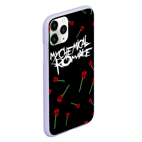 Чехол iPhone 11 Pro матовый MY CHEMICAL ROMANCE РОЗЫ MCR ROSES / 3D-Светло-сиреневый – фото 2