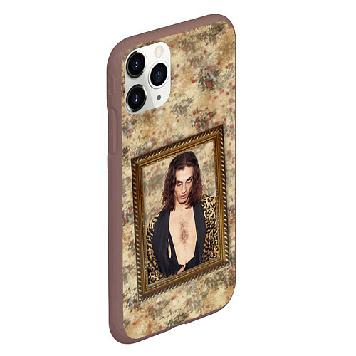 Чехол iPhone 11 Pro матовый Домиано Давид Портрет на стене / 3D-Коричневый – фото 2