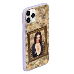 Чехол iPhone 11 Pro матовый Домиано Давид Портрет на стене, цвет: 3D-светло-сиреневый — фото 2