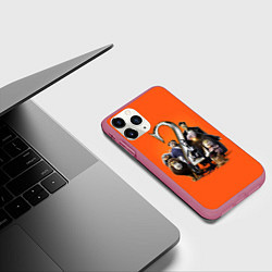 Чехол iPhone 11 Pro матовый Семейка Аддамс 2, цвет: 3D-малиновый — фото 2