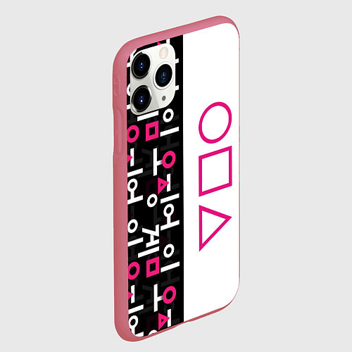 Чехол iPhone 11 Pro матовый Игра в кальмара: Стражи / 3D-Малиновый – фото 2
