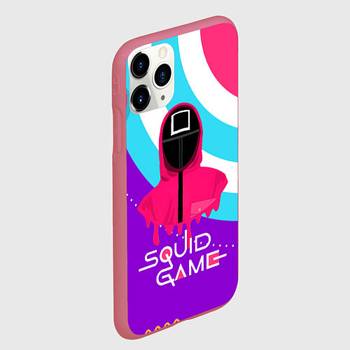 Чехол iPhone 11 Pro матовый Игра в кальмара / 3D-Малиновый – фото 2