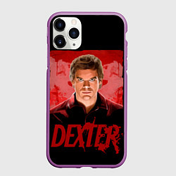 Чехол iPhone 11 Pro матовый Dexter Декстер портрет постер, цвет: 3D-фиолетовый