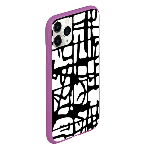 Чехол iPhone 11 Pro матовый Черно-Белый мотив Cantabrigiensia, подходящий для / 3D-Фиолетовый – фото 2