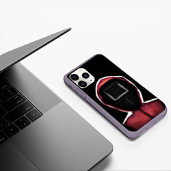 Чехол iPhone 11 Pro матовый Игра в кальмара: Руководитель, цвет: 3D-серый — фото 2