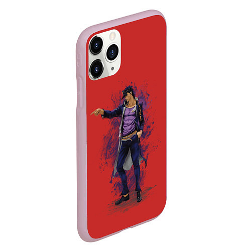 Чехол iPhone 11 Pro матовый Jotaro Jo Jo / 3D-Розовый – фото 2