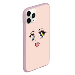 Чехол iPhone 11 Pro матовый Милое аниме лицо, цвет: 3D-розовый — фото 2