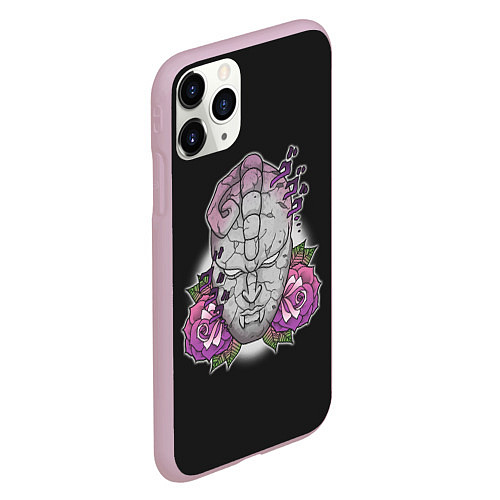 Чехол iPhone 11 Pro матовый Jo Jo Stone Mask / 3D-Розовый – фото 2