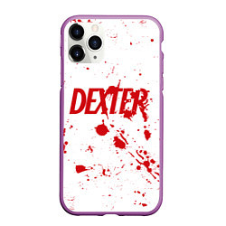 Чехол iPhone 11 Pro матовый Dexter logo Декстер брызги крови