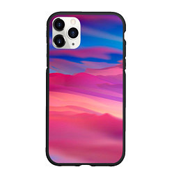 Чехол iPhone 11 Pro матовый Гармоничные цветовые волны, цвет: 3D-черный