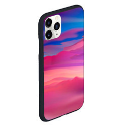 Чехол iPhone 11 Pro матовый Гармоничные цветовые волны, цвет: 3D-черный — фото 2