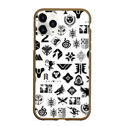 Чехол iPhone 11 Pro матовый DESTINY 2 LOGO PATTERN ДЕСТИНИ, цвет: 3D-коричневый