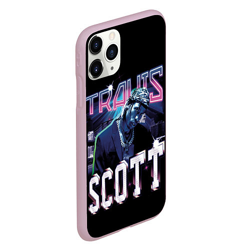 Чехол iPhone 11 Pro матовый Travis Scott RAP / 3D-Розовый – фото 2