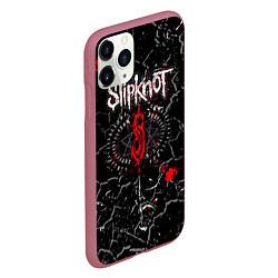 Чехол iPhone 11 Pro матовый Slipknot Rock Слипкнот Музыка Рок Гранж, цвет: 3D-малиновый — фото 2