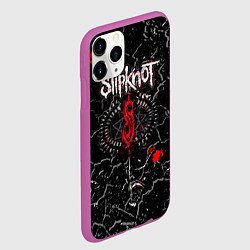 Чехол iPhone 11 Pro матовый Slipknot Rock Слипкнот Музыка Рок Гранж, цвет: 3D-фиолетовый — фото 2
