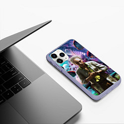 Чехол iPhone 11 Pro матовый MushroomTrip, цвет: 3D-светло-сиреневый — фото 2