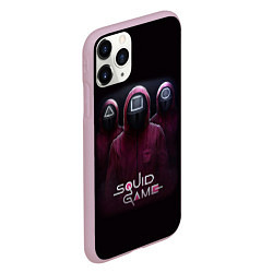 Чехол iPhone 11 Pro матовый SQUID GAME ИГРА В КАЛЬМАРА СОТРУДНИКИ, цвет: 3D-розовый — фото 2