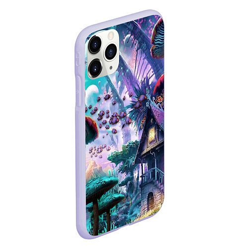 Чехол iPhone 11 Pro матовый FantasyFish / 3D-Светло-сиреневый – фото 2