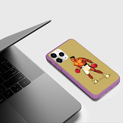 Чехол iPhone 11 Pro матовый Ali art, цвет: 3D-фиолетовый — фото 2