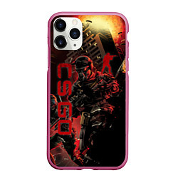 Чехол iPhone 11 Pro матовый CS GO SPECIAL OPERATION RED ALERT SKIN КС ГО КРАСН