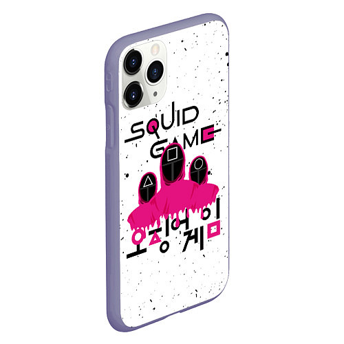 Чехол iPhone 11 Pro матовый SQUID GAME , ИГРА В КАЛЬМАРА, СТРАЖ / 3D-Серый – фото 2