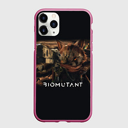 Чехол iPhone 11 Pro матовый Biomutant Биомутант с оружием, цвет: 3D-малиновый