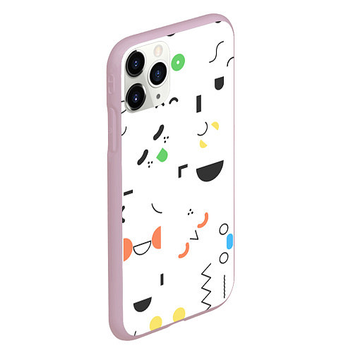 Чехол iPhone 11 Pro матовый TOCA BOCA УЗОР ФОН / 3D-Розовый – фото 2