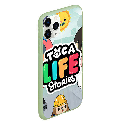 Чехол iPhone 11 Pro матовый Toca Life: Stories / 3D-Салатовый – фото 2