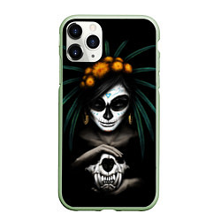 Чехол iPhone 11 Pro матовый WOMANSHAMAN, цвет: 3D-салатовый