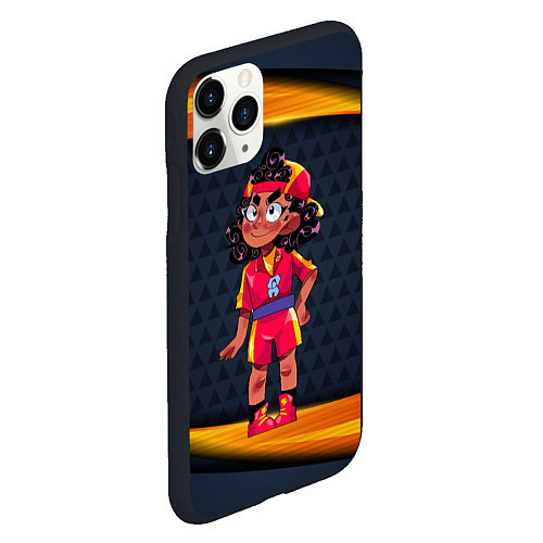 Чехол iPhone 11 Pro матовый Рисунок Meg Brawl Stars / 3D-Черный – фото 2