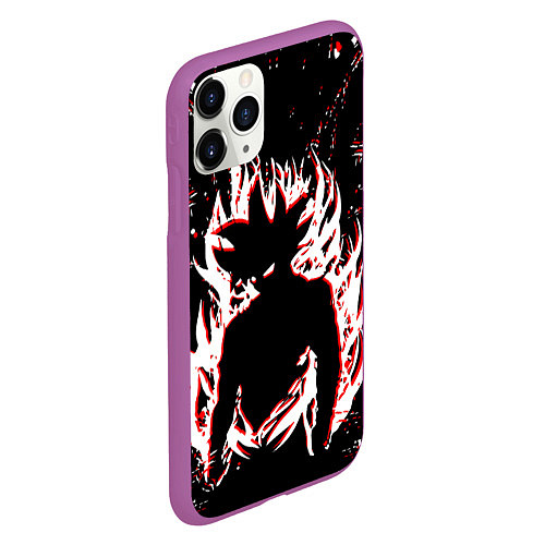 Чехол iPhone 11 Pro матовый Dragon ball super / 3D-Фиолетовый – фото 2