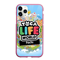 Чехол iPhone 11 Pro матовый Toca Life World, цвет: 3D-малиновый