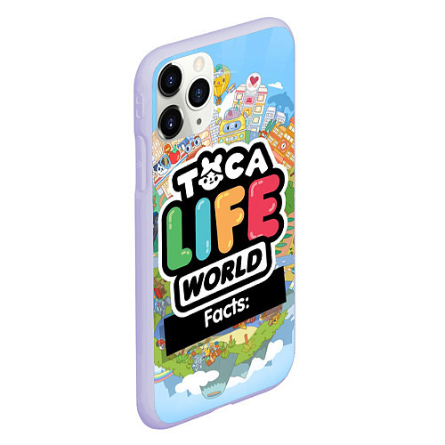 Чехол iPhone 11 Pro матовый Toca Life World / 3D-Светло-сиреневый – фото 2