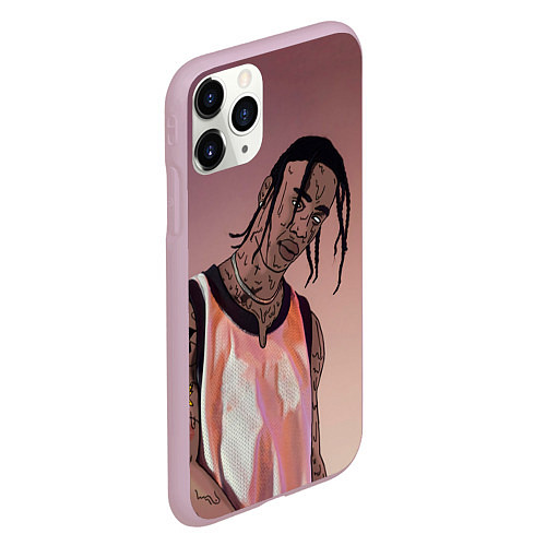 Чехол iPhone 11 Pro матовый Потёкший Тревис / 3D-Розовый – фото 2