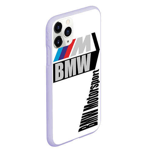 Чехол iPhone 11 Pro матовый BMW Motorsport / 3D-Светло-сиреневый – фото 2