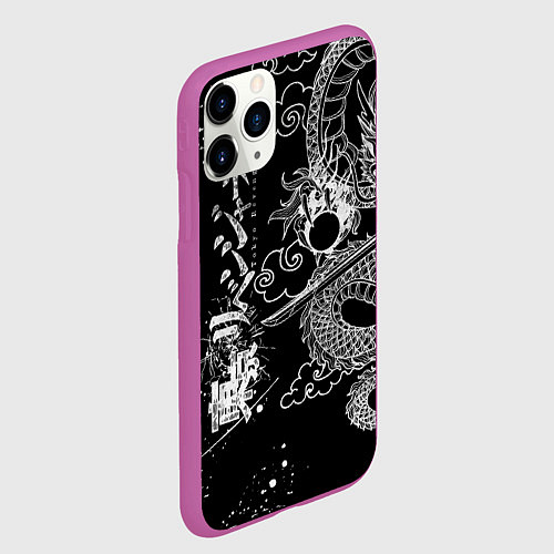 Чехол iPhone 11 Pro матовый ТОКИЙСКИЕ МСТИТЕЛИ TOKYO REVENGERS ДРАКОН / 3D-Фиолетовый – фото 2