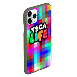 Чехол iPhone 11 Pro матовый Toca Life: Pixels, цвет: 3D-темно-зеленый — фото 2