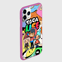 Чехол iPhone 11 Pro матовый Toca Life: Heroes, цвет: 3D-фиолетовый — фото 2