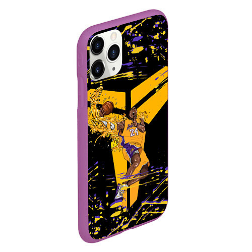 Чехол iPhone 11 Pro матовый Los angeles lakers NBA / 3D-Фиолетовый – фото 2