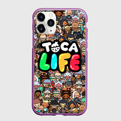 Чехол iPhone 11 Pro матовый Toca Life, цвет: 3D-фиолетовый