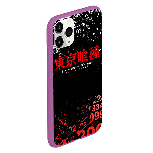 Чехол iPhone 11 Pro матовый TOKYO GHOUL МИНУС 7 ТОКИЙСКИЙ ГУЛЬ 1000-7 / 3D-Фиолетовый – фото 2