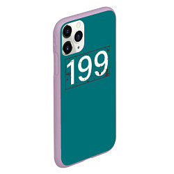 Чехол iPhone 11 Pro матовый Игрок в кальмара 199, цвет: 3D-сиреневый — фото 2