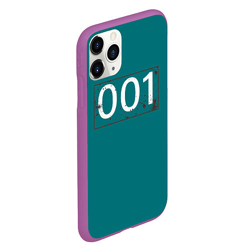 Чехол iPhone 11 Pro матовый Игрок в кальмара 001 / 3D-Фиолетовый – фото 2