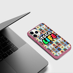Чехол iPhone 11 Pro матовый Toca Life, цвет: 3D-малиновый — фото 2